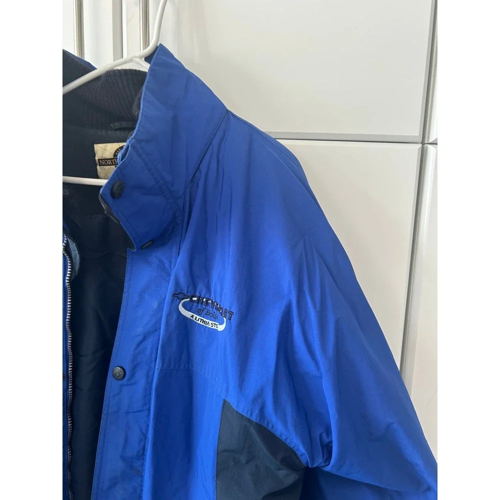 North End All Climate Wear Jacket Mens‎ Large Blue Chevrolet Boise Embroidered